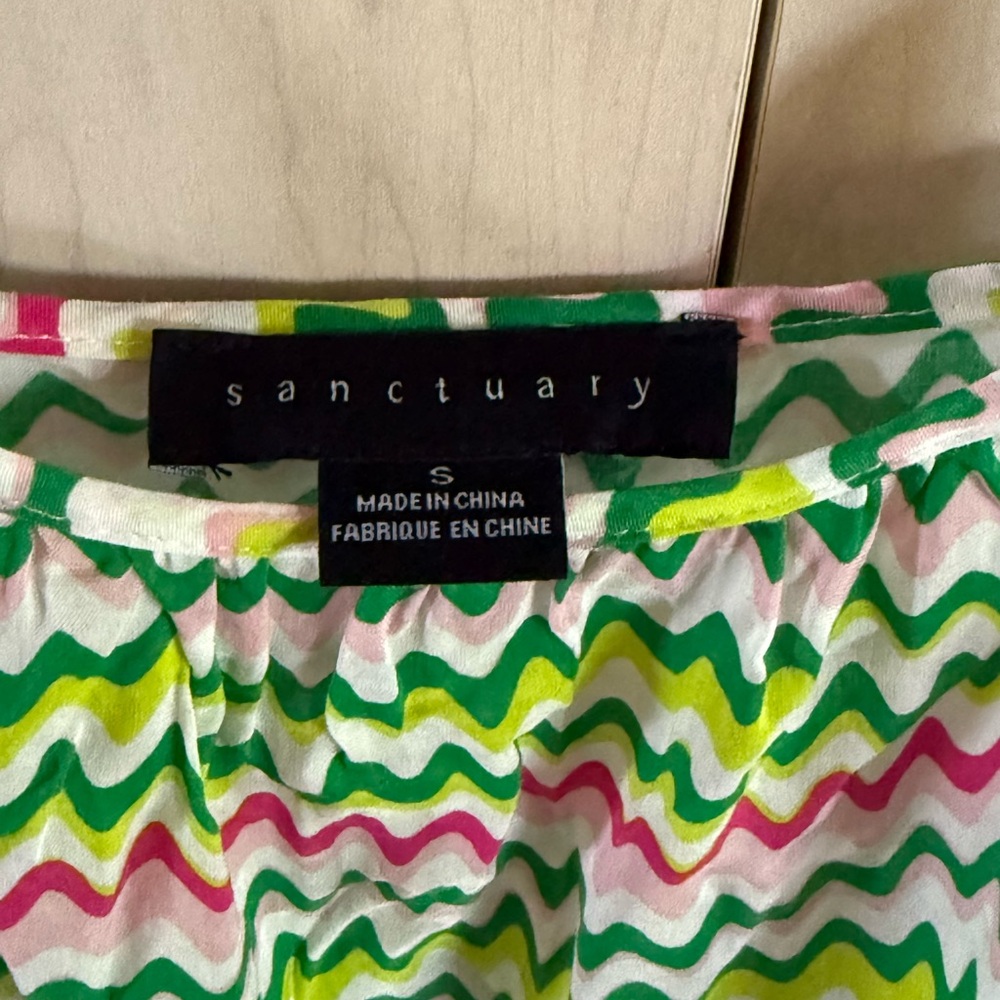 Sanctuary Multicolor Zigzag Strapless Jumpsuit NWT - image 7